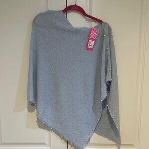 Lilly Pulitzer Cashmere Wrap with Pearl Accents. NWT
